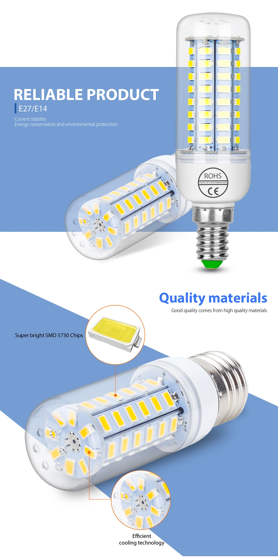 220V Energy Saving LED Lamp G4/G9/E11/E12/E14/E17/Ba15D LED Bulbs E14 LED Lights for Sale